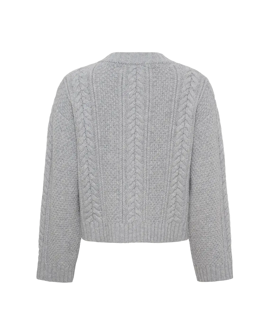 Anne-mi_Heather_Ls_Knit_Cardigan_Light_Grey_Melange_Back_LittleColumbine