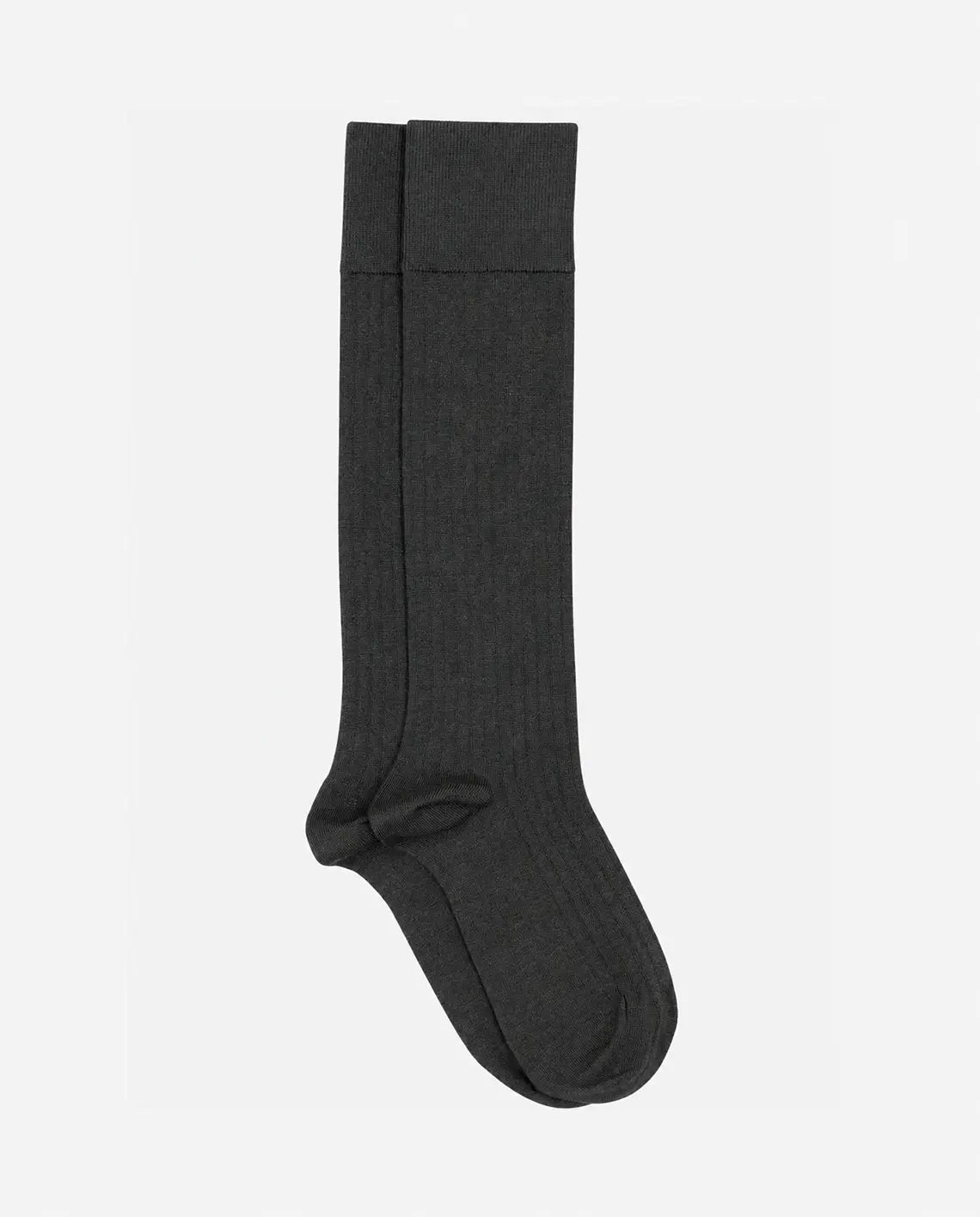 MrsHosiery_Merino_Knee-High_Sock_DarkGrey_LittleColumbine