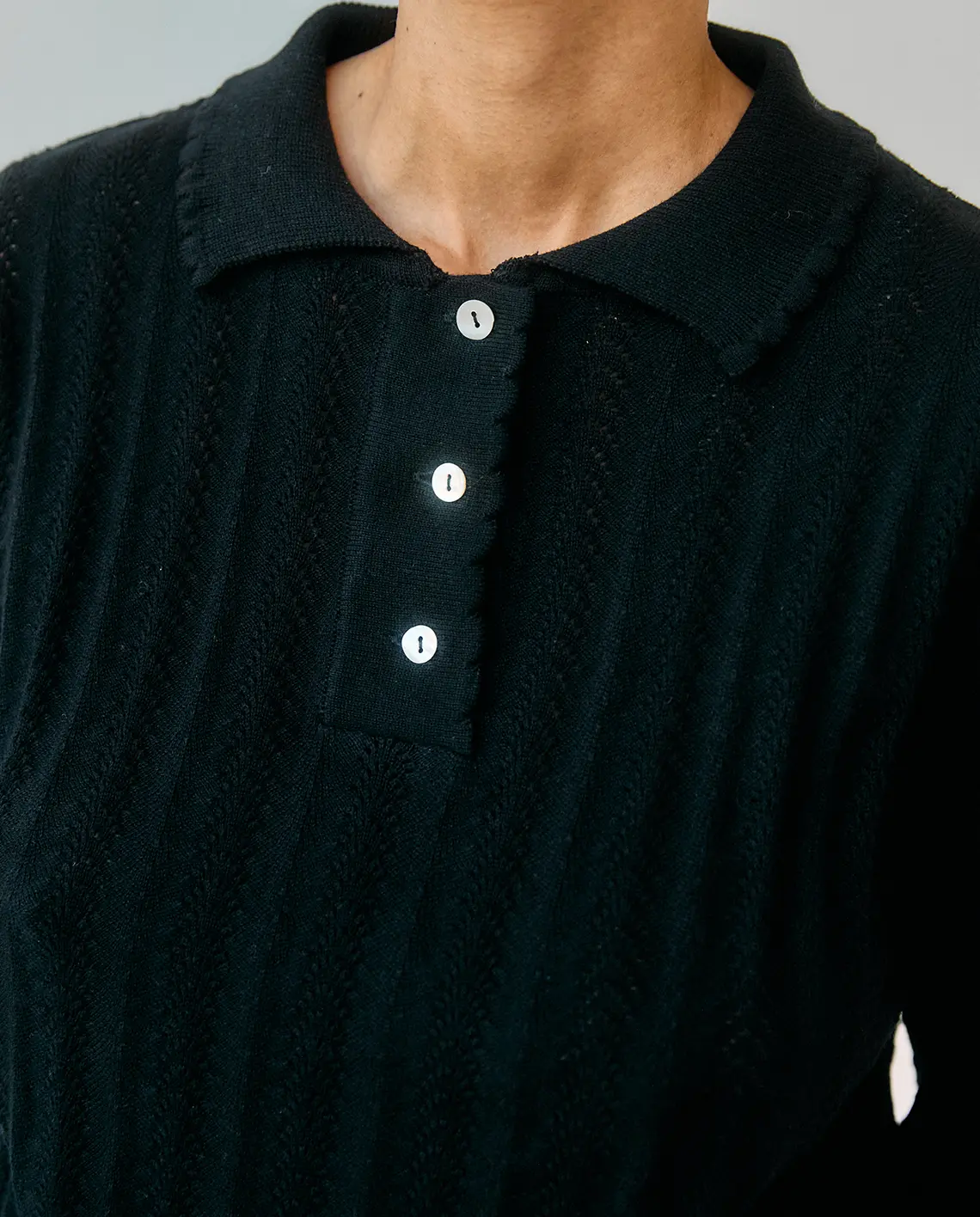 ProemParades_Georg_Black_Ls_Polo_Model_Details_LittleColumbine_LittleColumbine ProemParades_Georg_Black_Ls_Polo_Model_Details_LittleColumbine_LittleColumbine